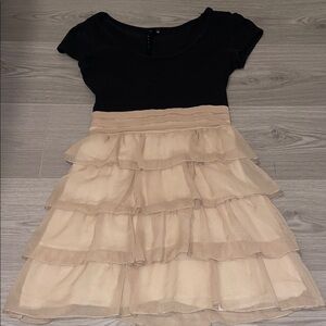 Chic Black and Cream Dress